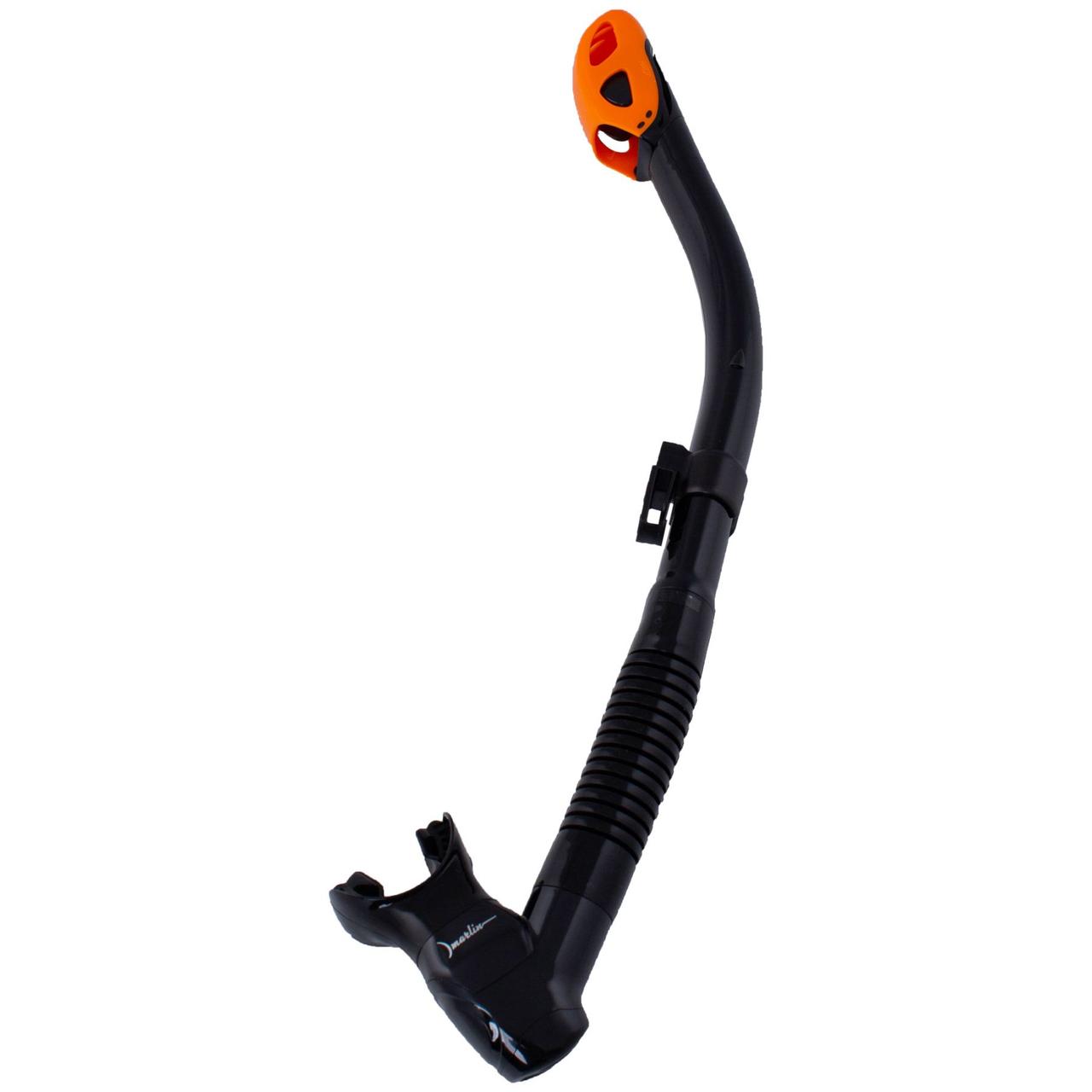 Трубка Marlin Dry Lux Black/Orange пряма гофра