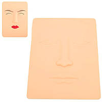 Тренувальна 3D шкіра для перманентного макіяжу мікроблейдингу тату Жіноче обличчя бежевий