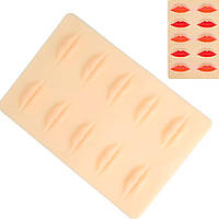 Тренувальна 3D шкіра для перманентного макіяжу мікроблейдингу тату Губи бежевий