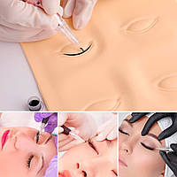 Тренувальна 3D шкіра для перманентного макіяжу мікроблейдингу тату Очі та брови бежевий