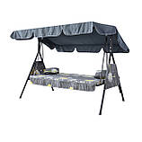 Гойдалка садова "Дача" (Бязь, Жовта кульбаба на сірому), фото 4