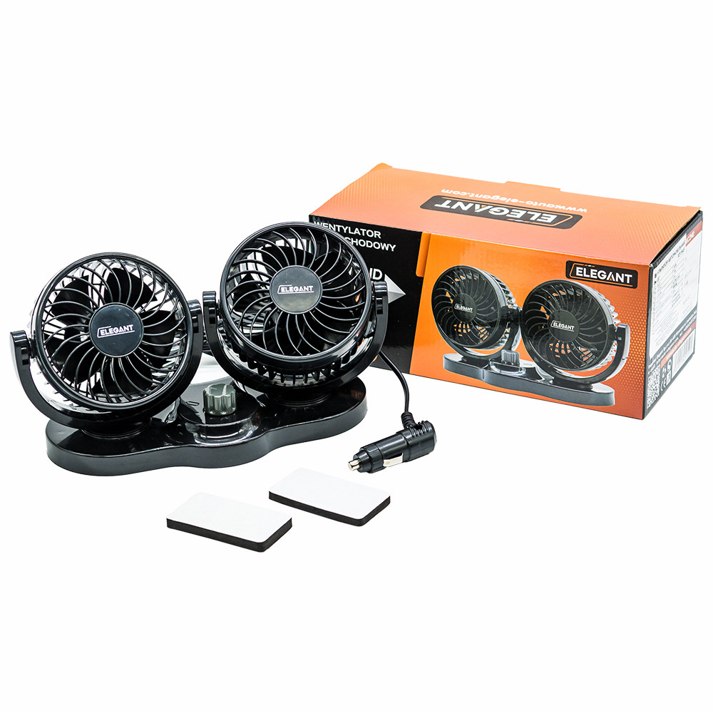 Подвійний вентилятор 12В по 12.7см Elegant Maxi EL 101 548, фото 1