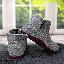 Тапочки чуні жіночі фетрові для ламінату Inblu сірі 4018, фото 2