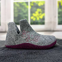 Тапочки чуні жіночі фетрові для ламінату Inblu сірі 4018, фото 4