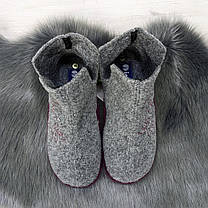 Тапочки чуні жіночі фетрові для ламінату Inblu сірі 4018, фото 3