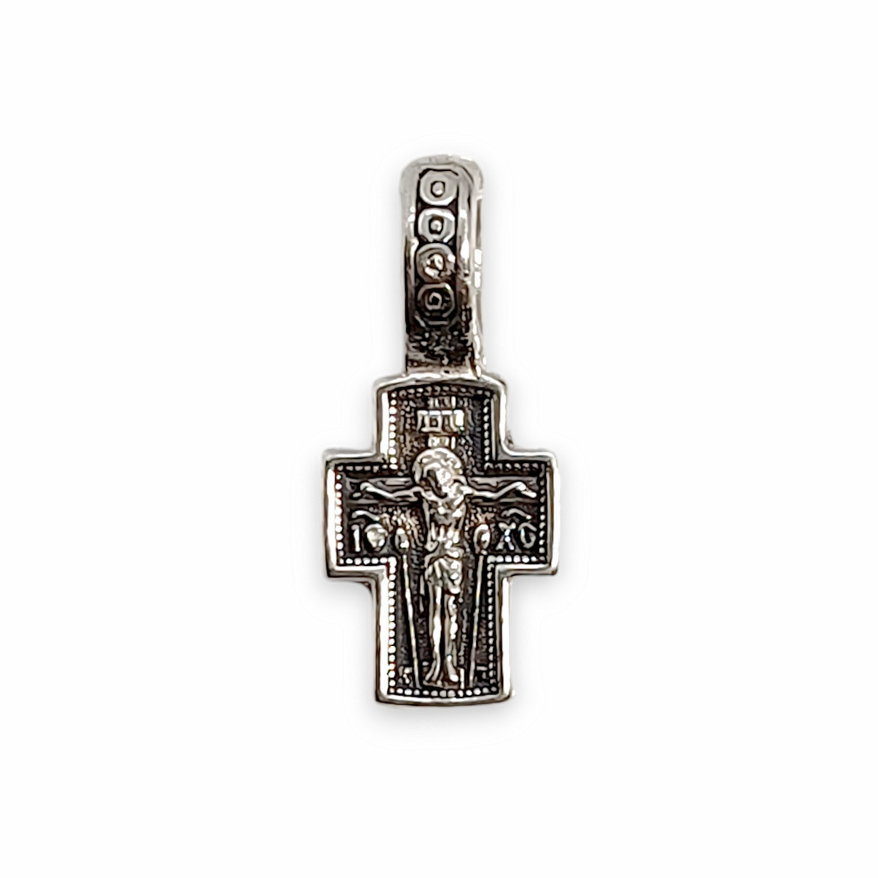 Хрестик срібний 1.9 г, двокольоровий