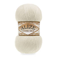 Пряжа Alize Angora Gold № 01 кремовий (Алізе Ангора Голд)