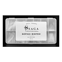 Верхні форми мигдаль для нарощування нігтів Saga Professional Almond 240 шт