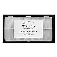 Верхні форми балерина для нарощування нігтів Saga Professional Ballerina 240 шт