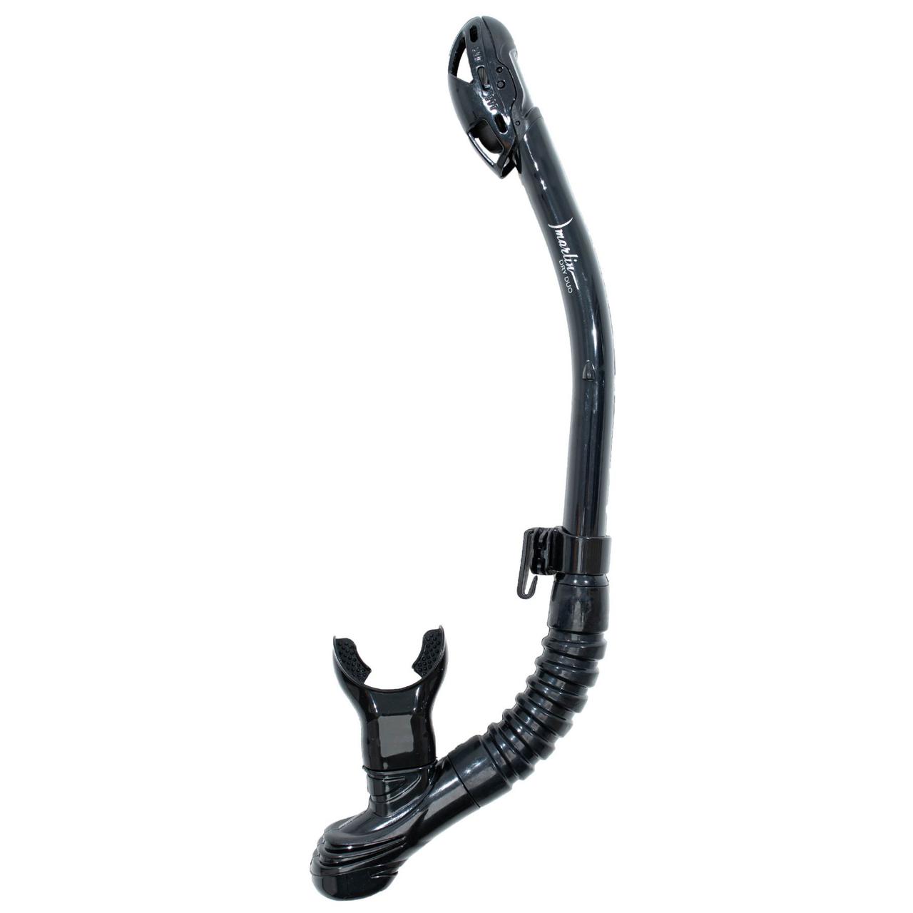 Трубка Marlin Dry Duo Black вигнута гофра