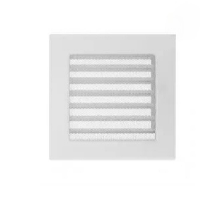 Вентиляційна решітка для каміна Kratki 17х17 см біла з жалюзі 17BX
