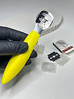 Станок педикюрний зі знімним лезом, жовтий