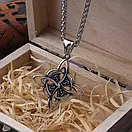 Чоловічий кулон підвіска з ланцюжком NEVERFADE на шию з медичної сталі під срібло, фото 3