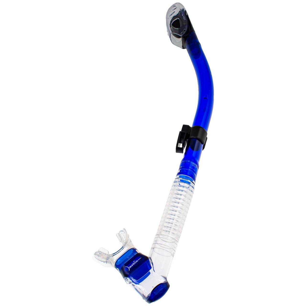 Трубка з клапаном Marlin Dry Lux Blue/Trans