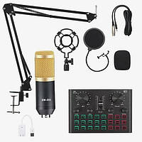 Студійне обладнання - Мікрофон конденсаторний аудіокарту