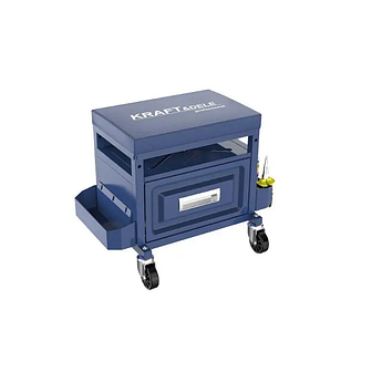 Стілець автослюсаря 70 x 38 x 43 см Kraft&Dele KD10761 крісло для майстерні з органайзером