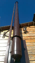 Дымоходы установленные вдоль фасада здания 7