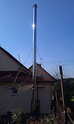 Дымоходы установленные вдоль фасада здания 8