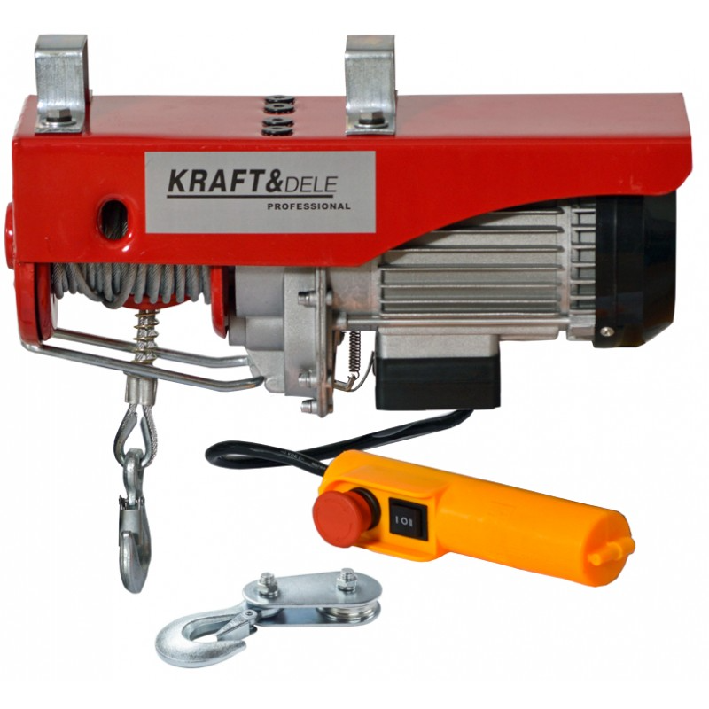 Лебідка електрична 500 кг, 1000 Вт Kraft&Dele KD1525 тельфер електричний