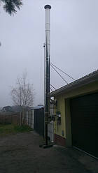 Дымоходы установленные вдоль фасада здания 14