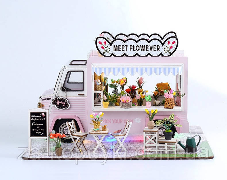 УЦІНКА! ПРИМ'ЯТА КОРОБКА! Румбокс Квіткова машинка конструктор Meet Flower Car TSZH210