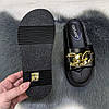 Шльопанці жіночі чорні еко-шкіра з ланцюжком Girnaive 4517, фото 8