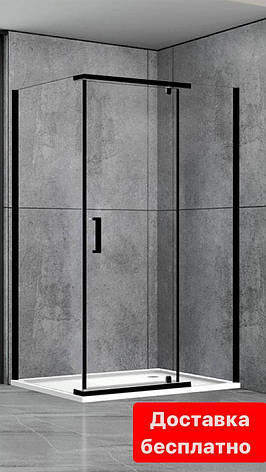 Душова кабіна Aquanil Camellia 100х90х190 прозоре скло профіль чорний, фото 1