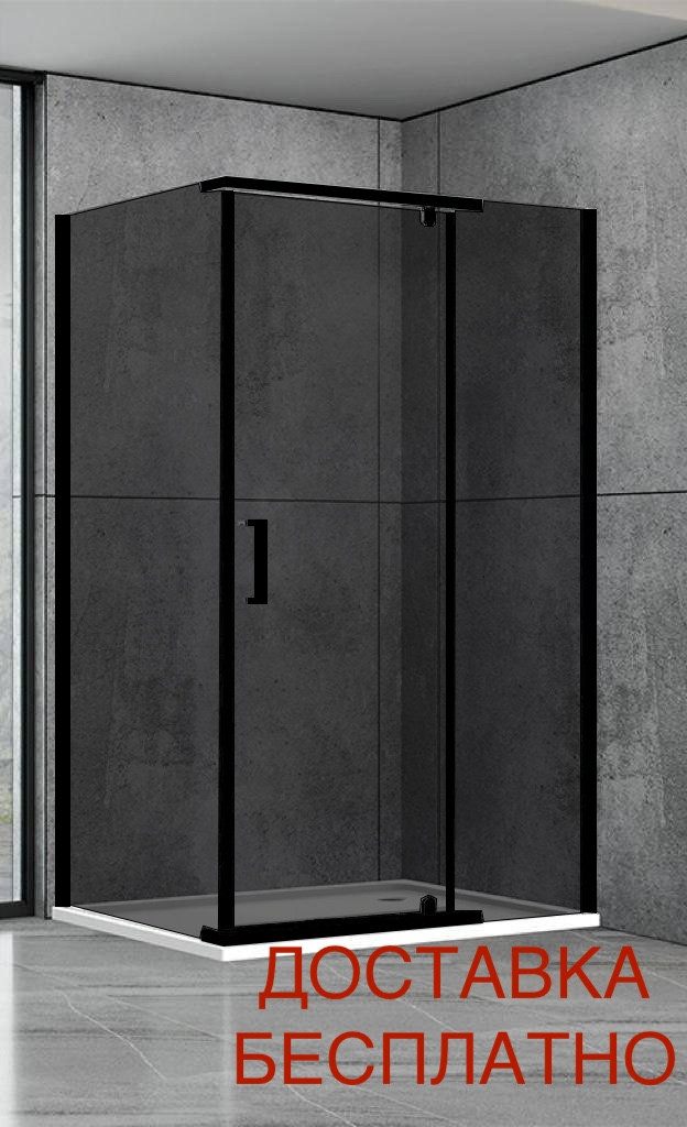 Душова кабіна Aquanil Camellia 110х90х190 тоноване скло профіль чорний