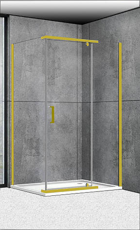 Душова кабіна Aquanil Camellia 120х80х190 прозоре скло профіль золото, фото 1