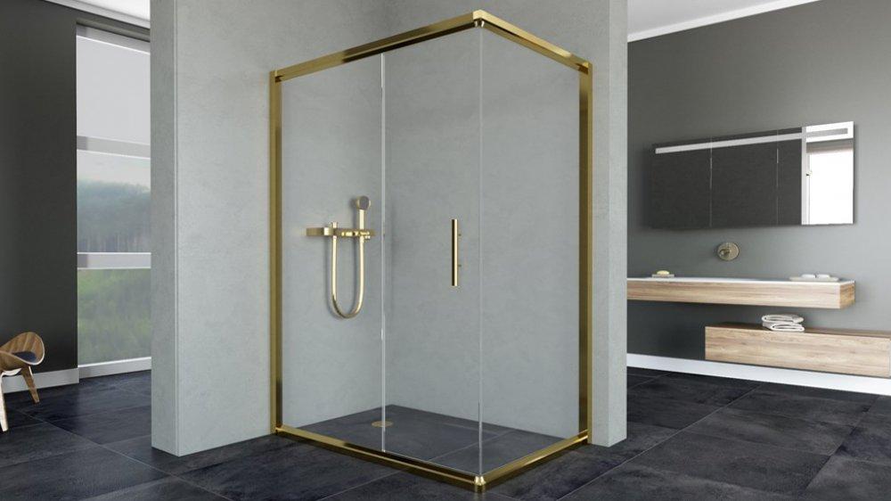 Душова кабіна Aquanil MINNESOTA 120х90х190 прозоре скло профіль золото