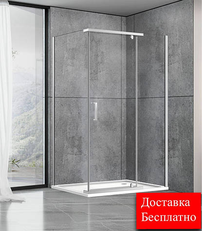 Душова кабіна Aquanil Camellia 110х90х190 прозоре скло профіль хром, фото 1