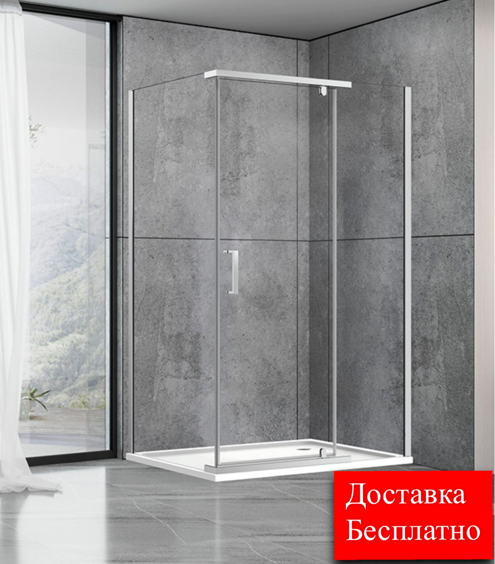 Душова кабіна Aquanil Camellia 100х80х190 прозоре скло профіль хром