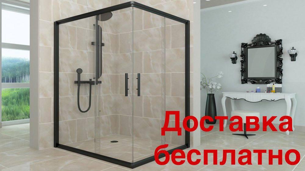 Душова кабіна Aquanil UNIMAR 120х90х190 прозоре скло профіль чорний