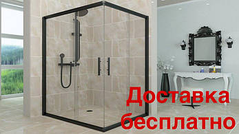 Душова кабіна Aquanil UNIMAR 120х90х190 прозоре скло профіль чорний, фото 1