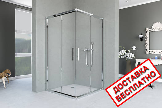Душова кабіна Aquanil INDIANA 95х95х190 прозоре скло профіль хром, фото 1