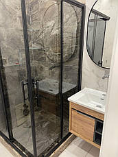 Душова кабіна Aquanil UNIMAR 100х80х190 тоноване скло профіль чорний, фото 4