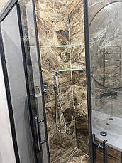 Душова кабіна Aquanil UNIMAR 100х80х190 тоноване скло профіль чорний, фото 5