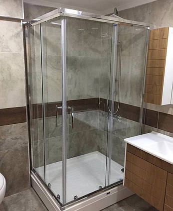 Душова кабіна Aquanil UNIMAR 120х100х190 прозоре скло профіль хром, фото 2