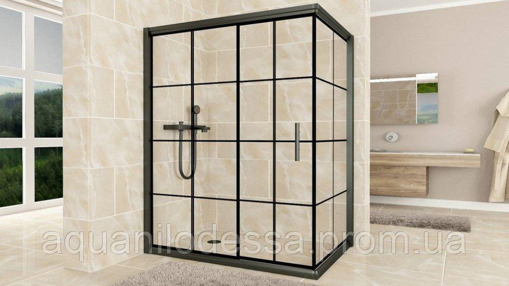 Душева кабіна Aquanil MINNESOTA  Black Line 120x100x190 прозоре скло профіль чорний