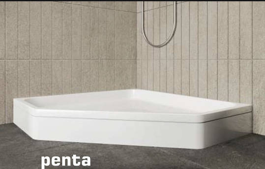 Душовий піддон Aquanil PENTA пятиугольний 100х100х20 см із знімною панеллю, фото 1