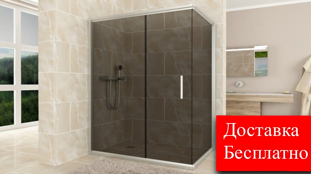 Душова кабіна Aquanil MINNESOTA 120х90х190 тоноване скло профіль хром