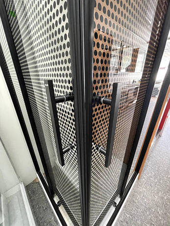 Душова кабіна Aquanil INDIANA Dark 90x90x190 тонована перфорація профіль чорний, фото 4