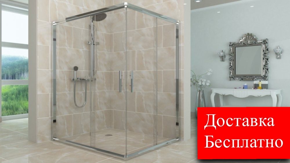 Душова кабіна Aquanil UNIMAR 80х110х190 прозоре скло профіль хром