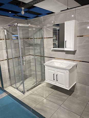 Душова кабіна Aquanil UNIMAR 80х110х190 прозоре скло профіль хром, фото 3