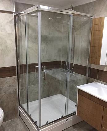 Душова кабіна Aquanil UNIMAR 80х110х190 прозоре скло профіль хром, фото 4