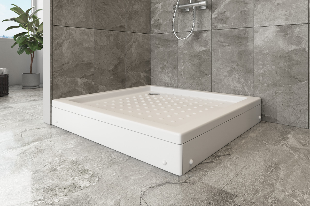 Душовий піддон Aquanil FRAME квадратний 80х80х15 см зі знімною панеллю