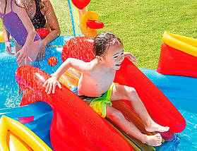 Надувний ігровий центр дитячий Веселка (297-193-135см, гірка, басейн 217л, м'ячі 6шт) Intex 57453, фото 4