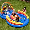 Надувний ігровий центр дитячий Веселка (297-193-135см, гірка, басейн 217л, м'ячі 6шт) Intex 57453, фото 7