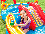 Надувний ігровий центр дитячий Веселка (297-193-135см, гірка, басейн 217л, м'ячі 6шт) Intex 57453, фото 5