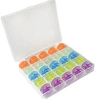 Пластиковий органайзер для ниток, на 25 котушок 12х10х2,5 см